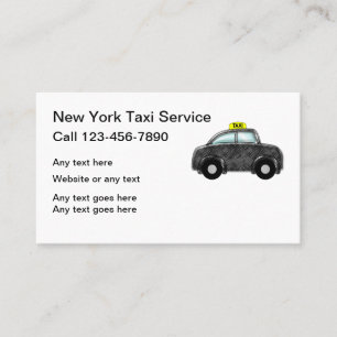 Carte De Visite Service de taxi de New York