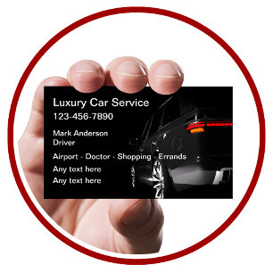 Carte De Visite Service de taxi de voiture de luxe classe