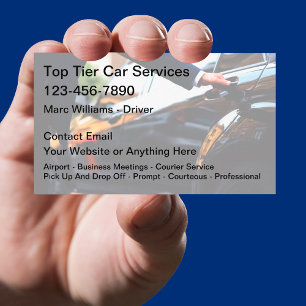 Carte De Visite Service de taxi de voiture de luxe pour entreprise