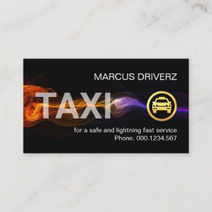 Carte De Visite Service de Taxi Éclair Étonnant