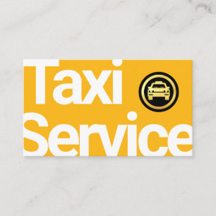 Carte De Visite Service de taxi jaune minimaliste simple