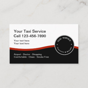 Carte De Visite Service de taxi moderne