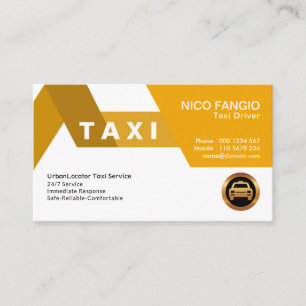 Carte De Visite Service de taxi Orange Zest Orange, Énergétique 