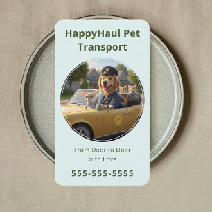 Carte De Visite Service de Taxi pour Animaux de Compagnie Service
