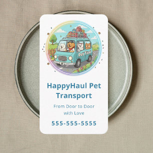 Carte De Visite Service de taxi pour animaux modernes Chauffeur po