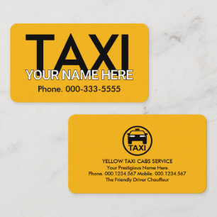 Carte De Visite Service de taxi pour changer de nom 
