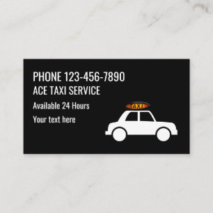 Carte De Visite Service de taxi simple et moderne