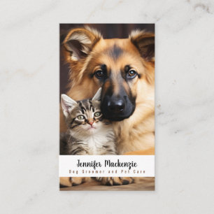 Carte De Visite Service de Toilettage de Chien et Chat Mignon Soin