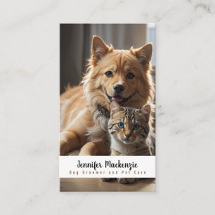 Carte De Visite Service de Toilettage de Chien Mignon Chat Soins a
