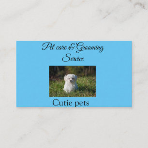 Carte De Visite Service de toilettage des animaux ajouter le nom a