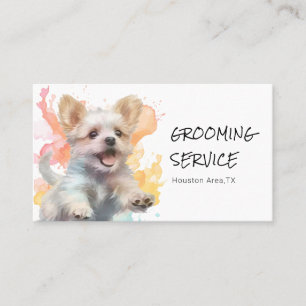 Carte De Visite Service de toilettage des chiens en luffy