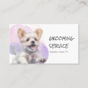 Carte De Visite Service de toilettage personnalisé pour animaux de
