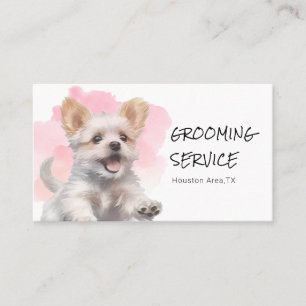 Carte De Visite Service de toilettage pour animaux - Chien d'aquar