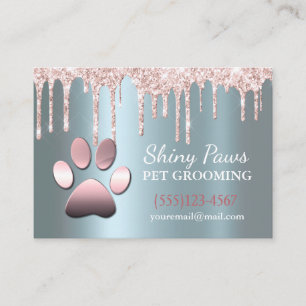 Carte De Visite Service de toilettage pour chiens Sparkle Drip Shi