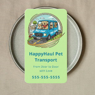 Carte De Visite Service de transport d'animaux de compagnie de por