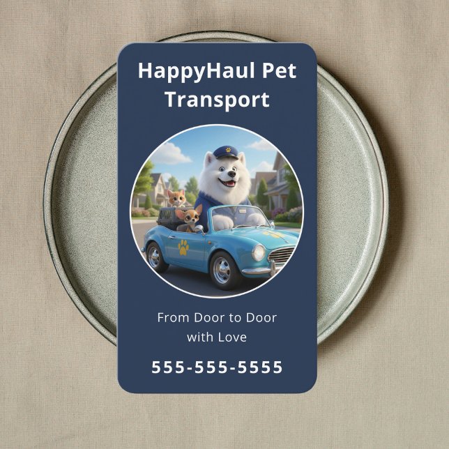 Carte De Visite Service de transport d'animaux de compagnie modern (Créateur téléchargé)