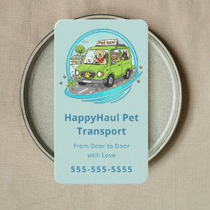 Carte De Visite Service de transport de animaux de compagnie Chauf