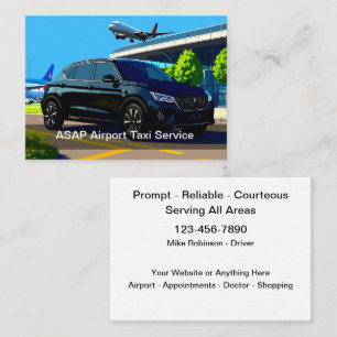 Carte De Visite Service de transport de taxi aéroportuaire