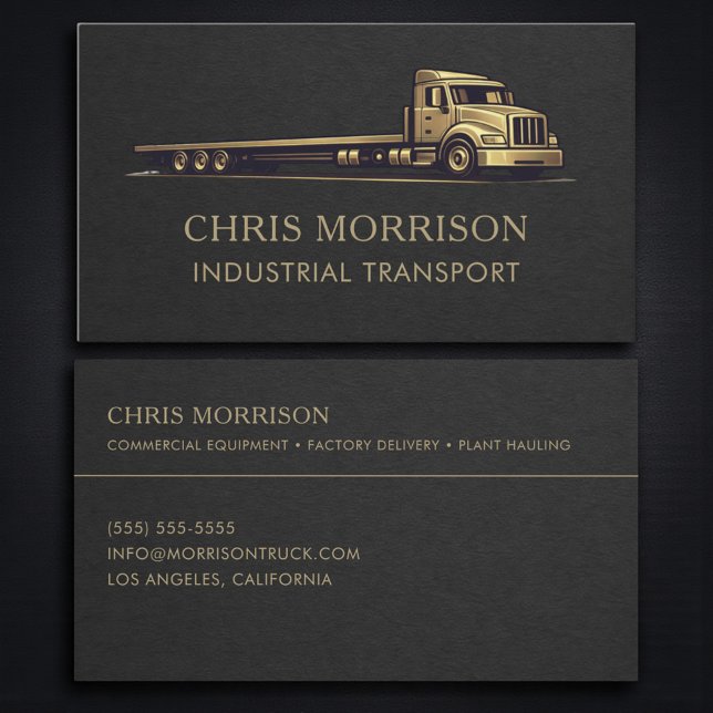 Carte De Visite Service de transport industriel professionnel (Créateur téléchargé)