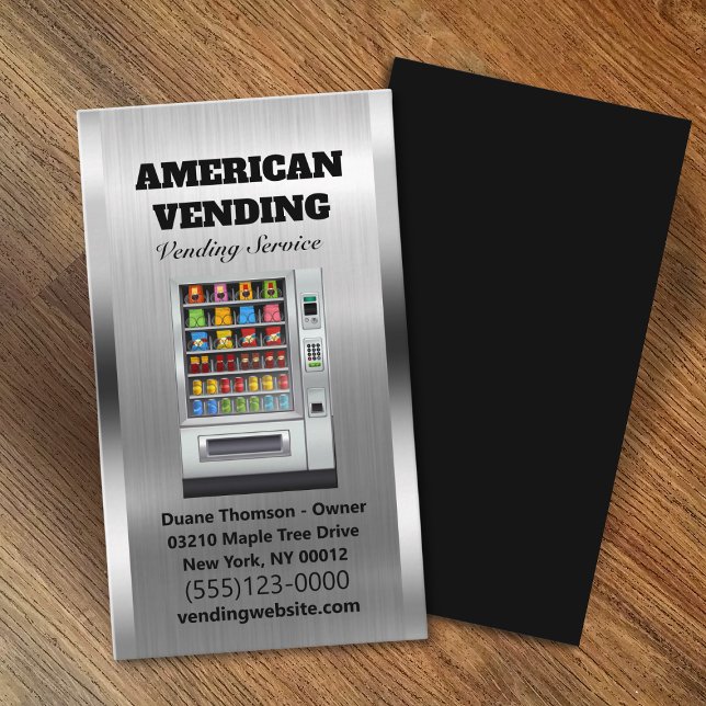 Carte De Visite Service de vente Aliments Snack Fournisseur Métal  (Créateur téléchargé)