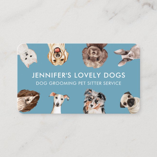 Carte De Visite Service de visite de chiots (Devant)