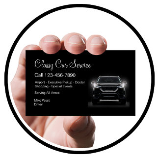 Carte De Visite Service De Voiture Classique Ou Conducteur Uber Mo