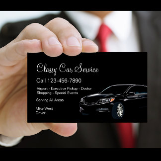 Carte De Visite Service de voiture de luxe ou chauffeur Uber
