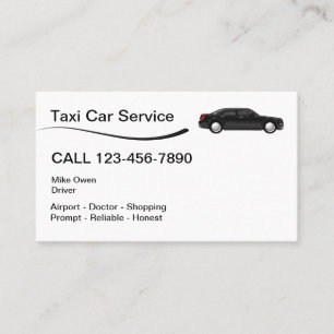 Carte De Visite Service de voiture de taxi