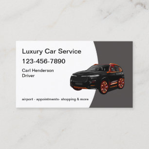 Carte De Visite Service de voiture de taxi chic