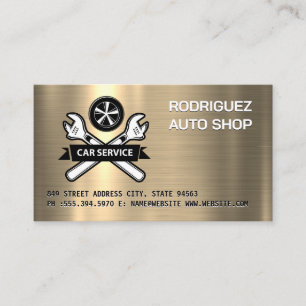 Carte De Visite Service de voiture Logo de roue Clés