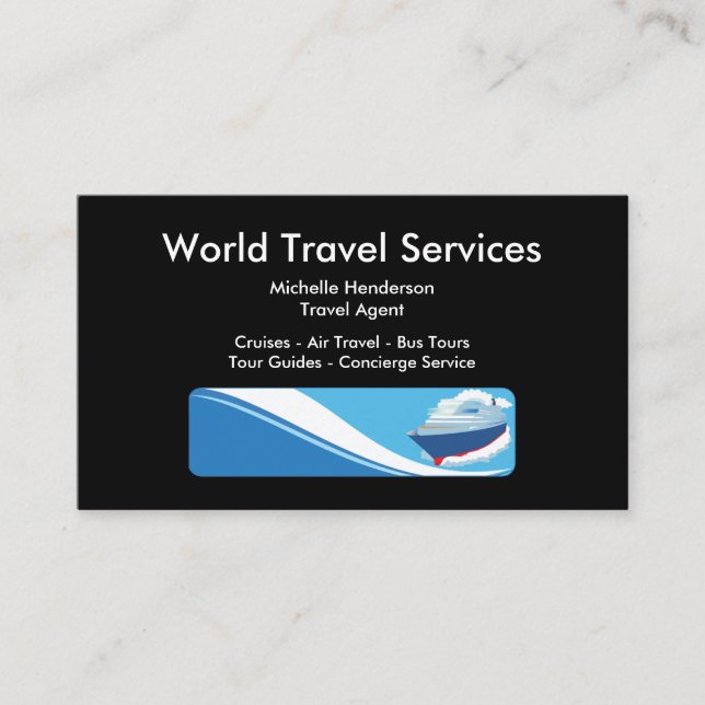 Carte De Visite Service de voyage (Devant)