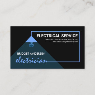 Carte De Visite Service d'électricien par câble électrique bleu
