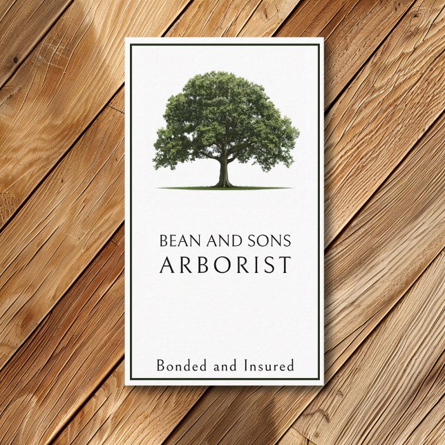 Carte De Visite Service d'enlèvement de l'Arbre Arboriste (Créateur téléchargé)