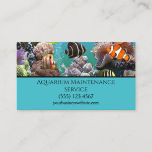 Carte De Visite Service d'entretien d'aquarium professionnel