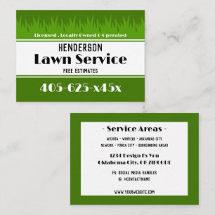 Carte De Visite Service d'entretien de pelouse