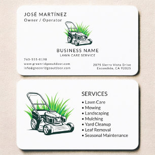 Carte De Visite Service d'entretien de pelouse et d'aménagement pa
