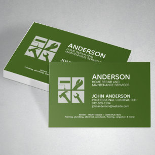 Carte De Visite Service d'entretien de réparation résidentielle mo