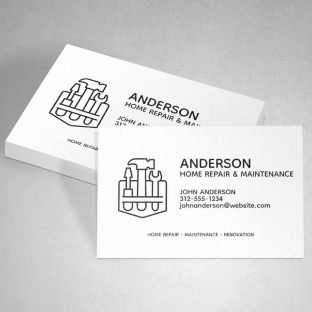 Carte De Visite Service d'entretien de réparation résidentielle mo (Créateur téléchargé)