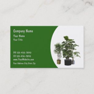 Carte De Visite Service d'entretien des Plantes de bureau