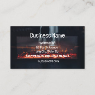 Carte De Visite Service d'installation de cheminée personnalisé