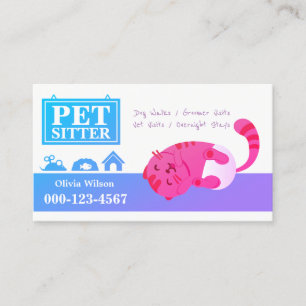 Carte De Visite Service d'installation pour animaux de compagnie p