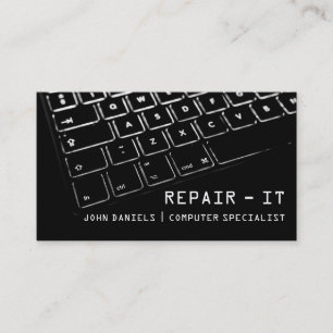 Carte De Visite Service d'ordinateur portable Mac du technicien en