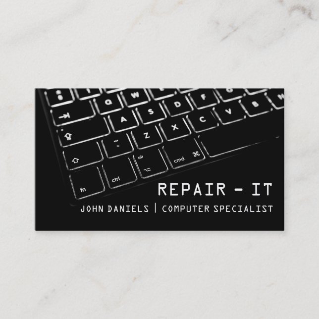 Carte De Visite Service d'ordinateur portable Mac du technicien en (Devant)