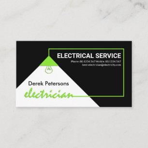 Carte De Visite Service électrique de circuit électrique vert