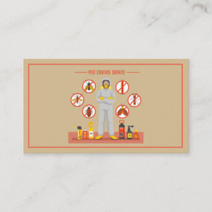 Carte De Visite Service Exterminateur de lutte antiparasitaire Tan