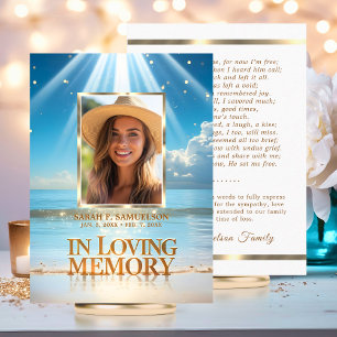 Carte De Visite Service funéraire de masse prière Merci Photo Plag