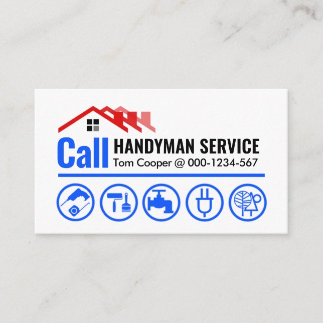 Carte De Visite Service Handyman (Devant)