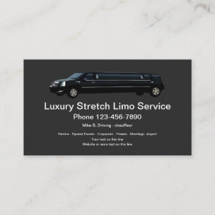 Carte De Visite Service Limousine Chauffeur Luxe