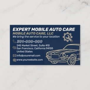 Carte De Visite Service Méca Réparation Auto et Spécialiste Climat