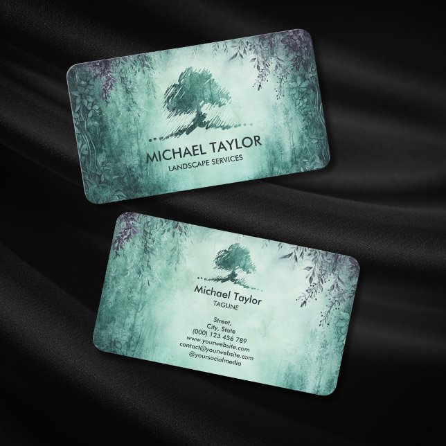 Carte De Visite service paysagiste professionnel et soin de pelous (Créateur téléchargé)